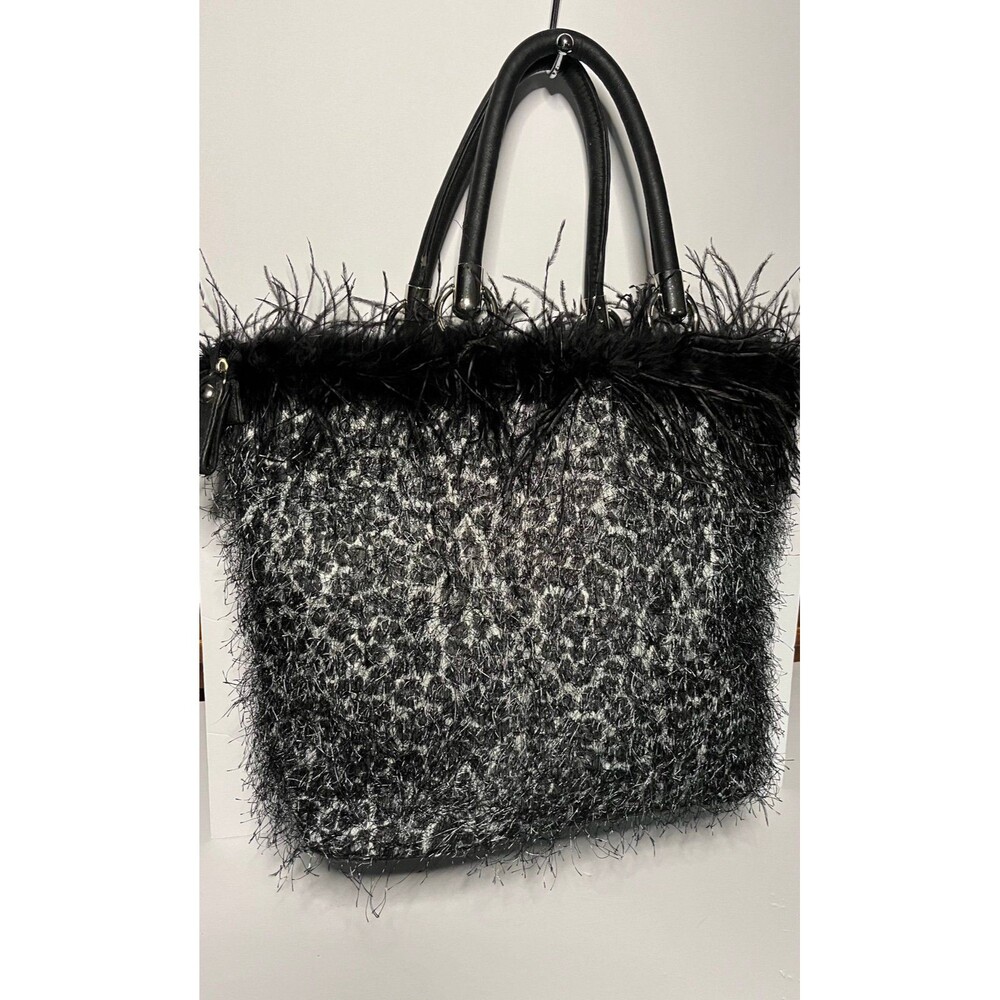 Charming Charlie feather tote bag